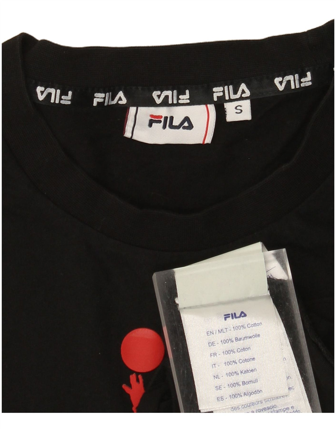 Fila Herre grafisk T-shirt top lille sort bomuld