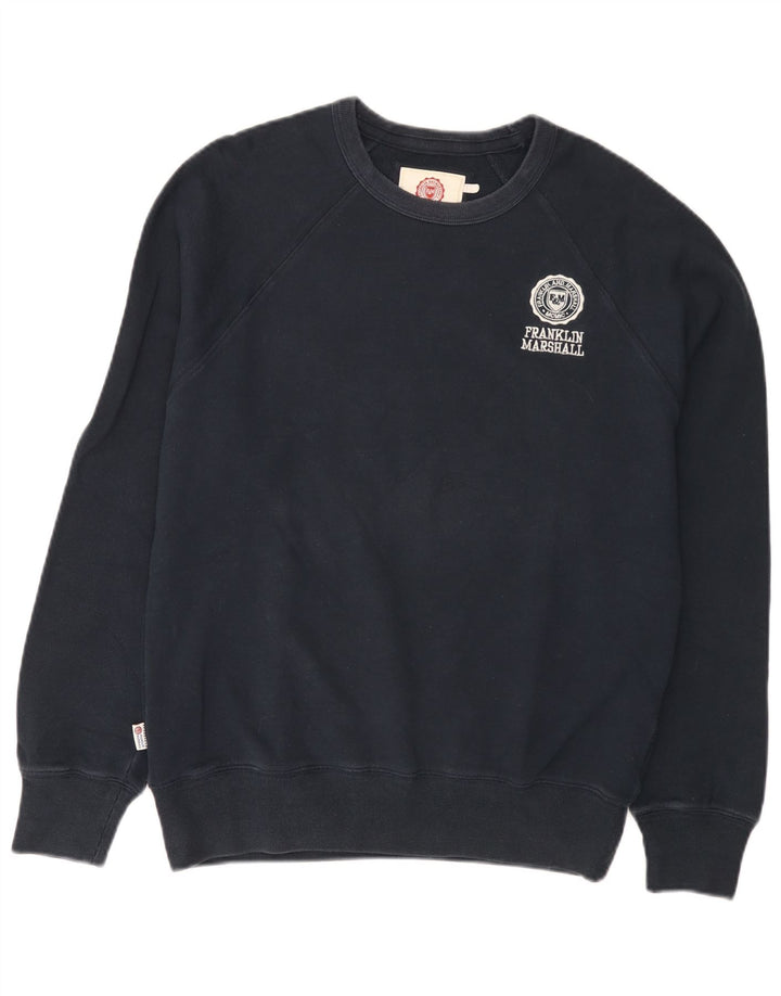 Franklin Marshall Herre Sweatshirt Jumper Medium Navy Blue