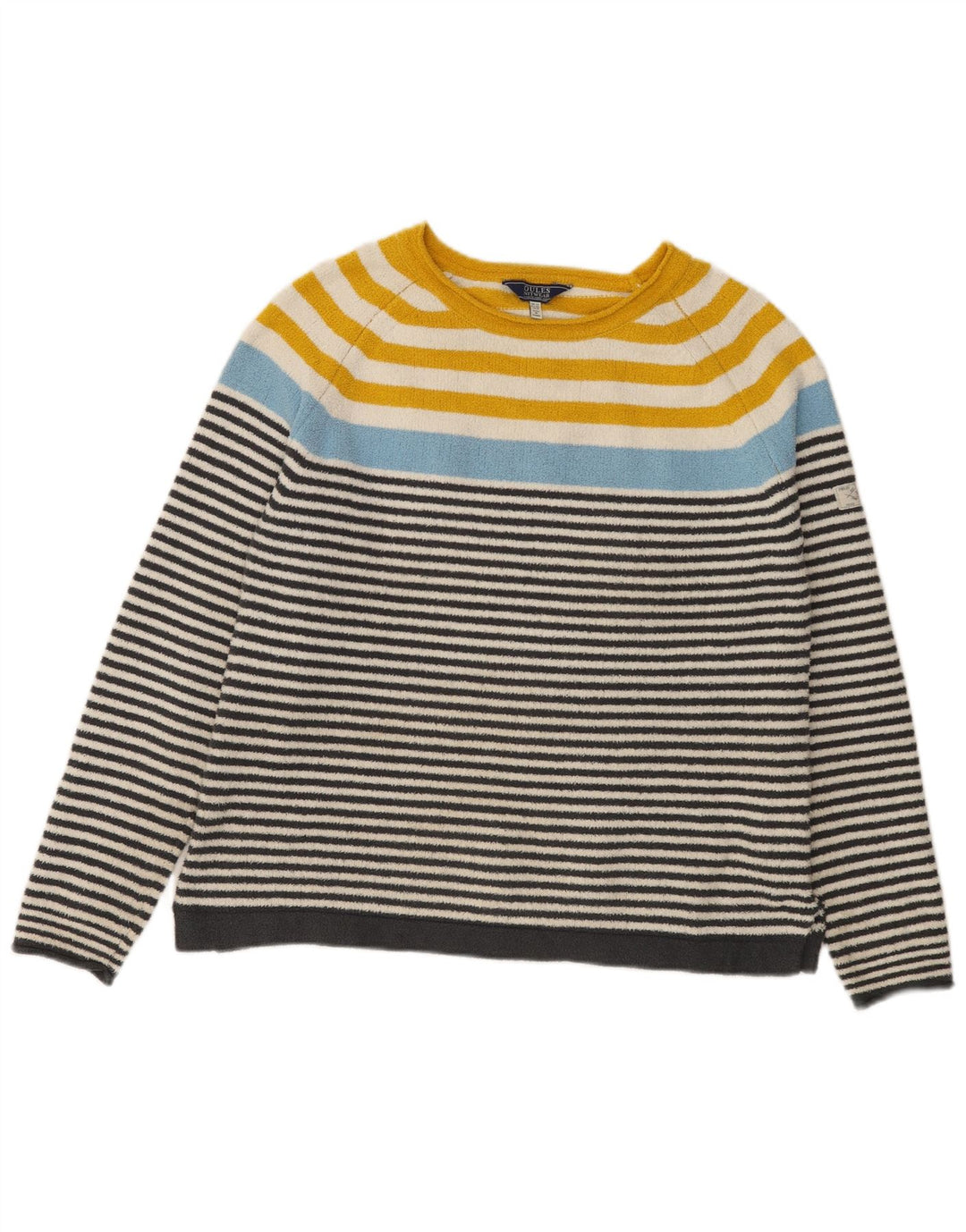 Joules Dame Boat Neck Jumper Sweater UK 12 Medium Flerfarvet Stribet