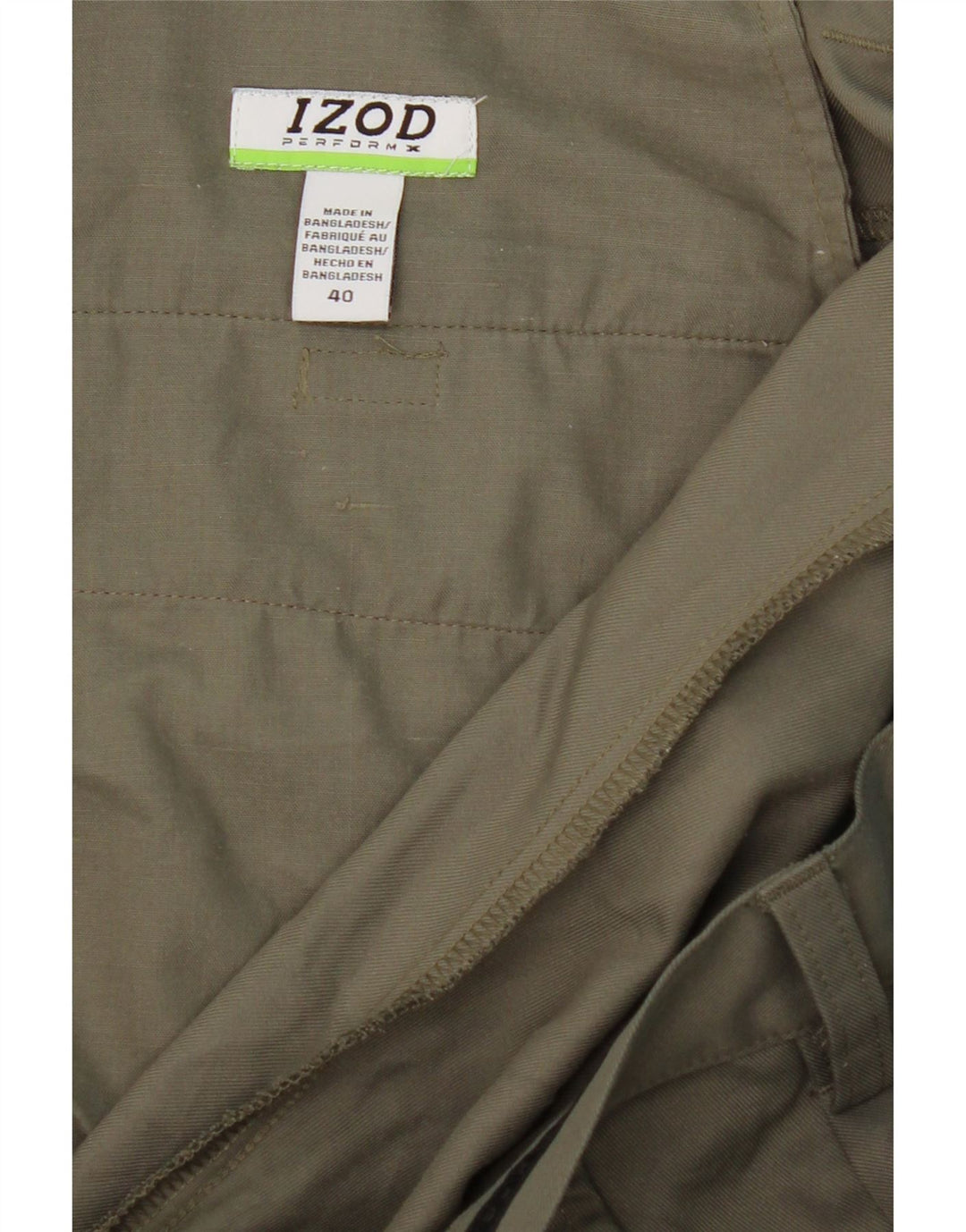 IZOD Mens Cargo Shorts W40 XL Khaki Polyester Vintage Izod and Second-Hand Izod from Messina Hembry 