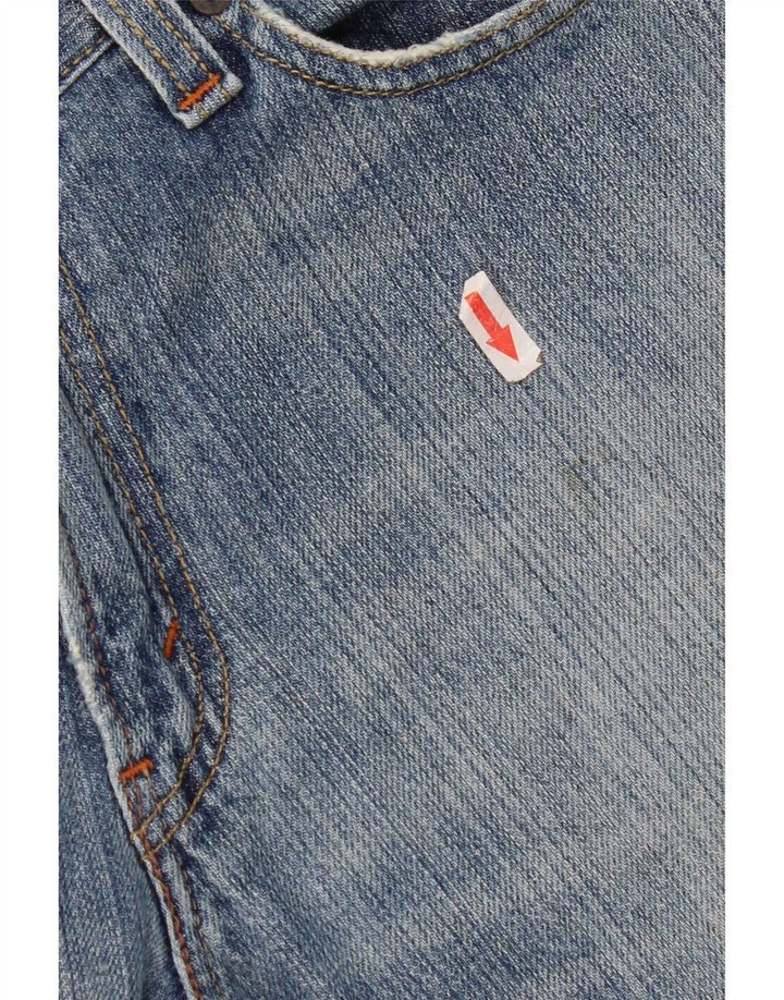 Levi's Herre 514 Distressed Slim Straight Jeans W33 L30 Blue Cotton