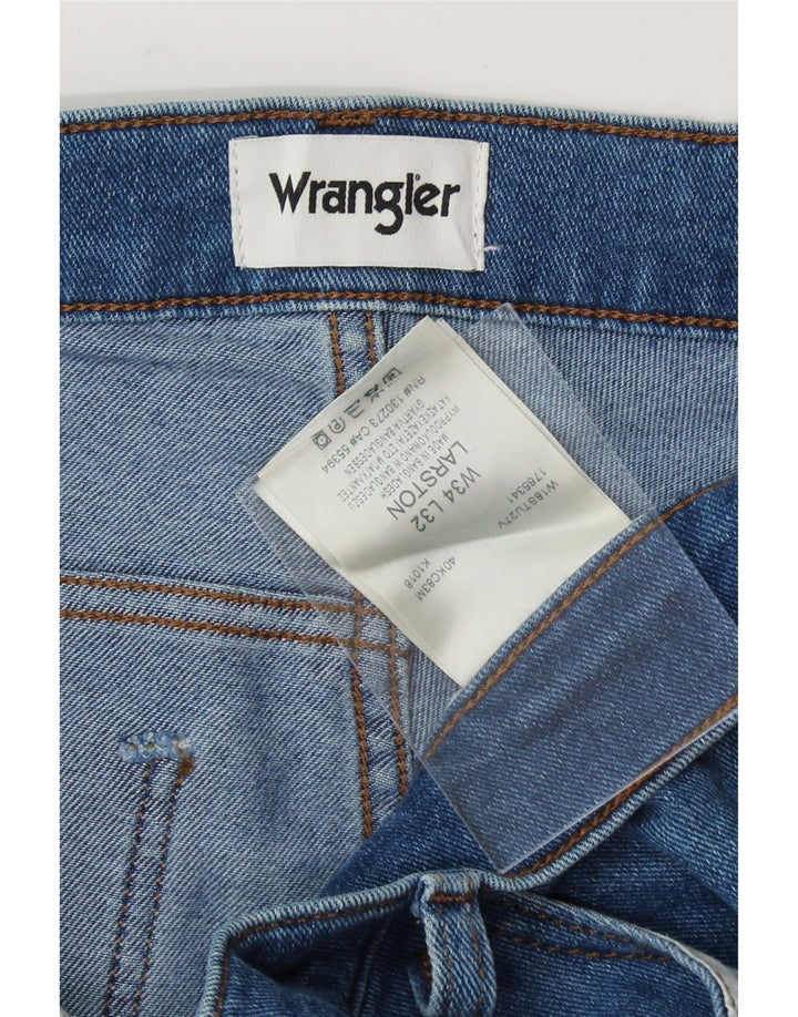 WRANGLER Womens Larston Slim Jeans W34 L32 Blue Cotton Vintage Wrangler and Second-Hand Wrangler from Messina Hembry 