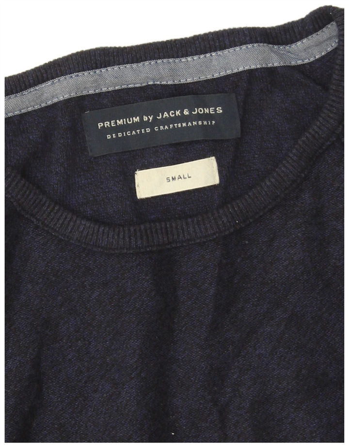 Jack & Jones herre top langærmet lille marineblå bomuld