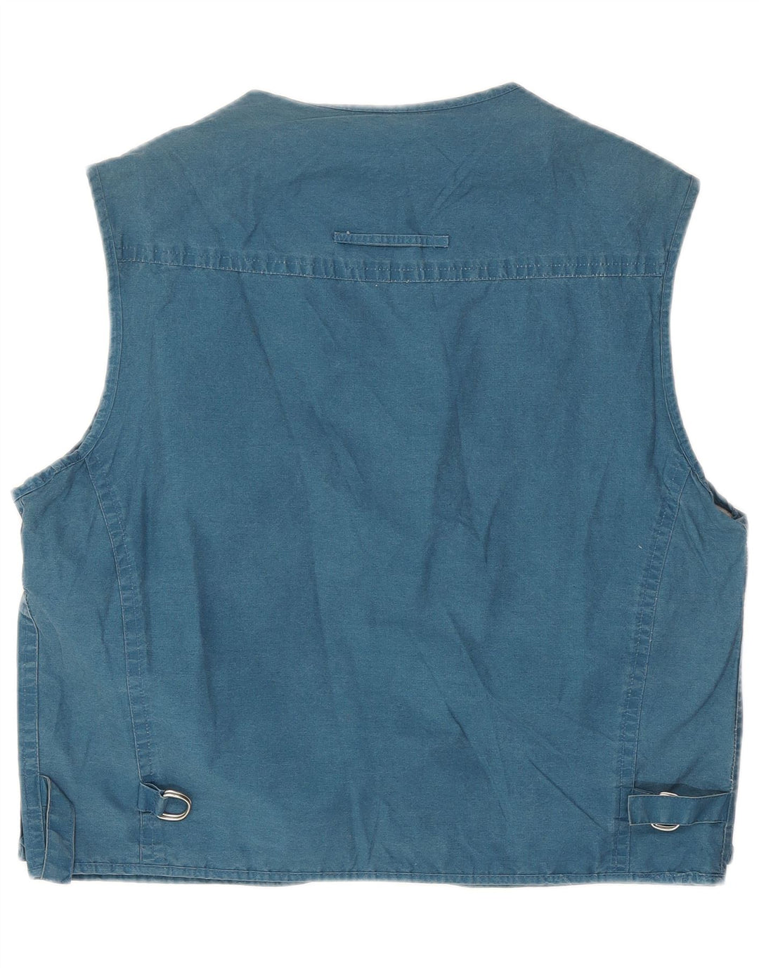 Casucci Herre Utility Gilet UK 36 Small Blue Cotton