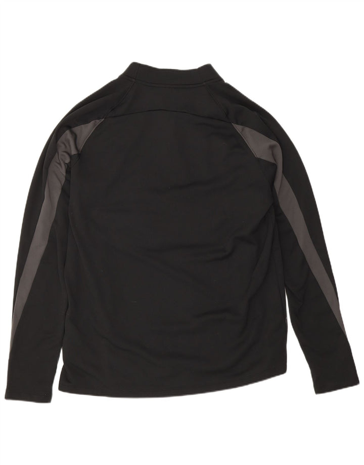 Nike Herre Therma-Fit Pullover med lynlås-hals Træningsdragt Top Stor sort polyester