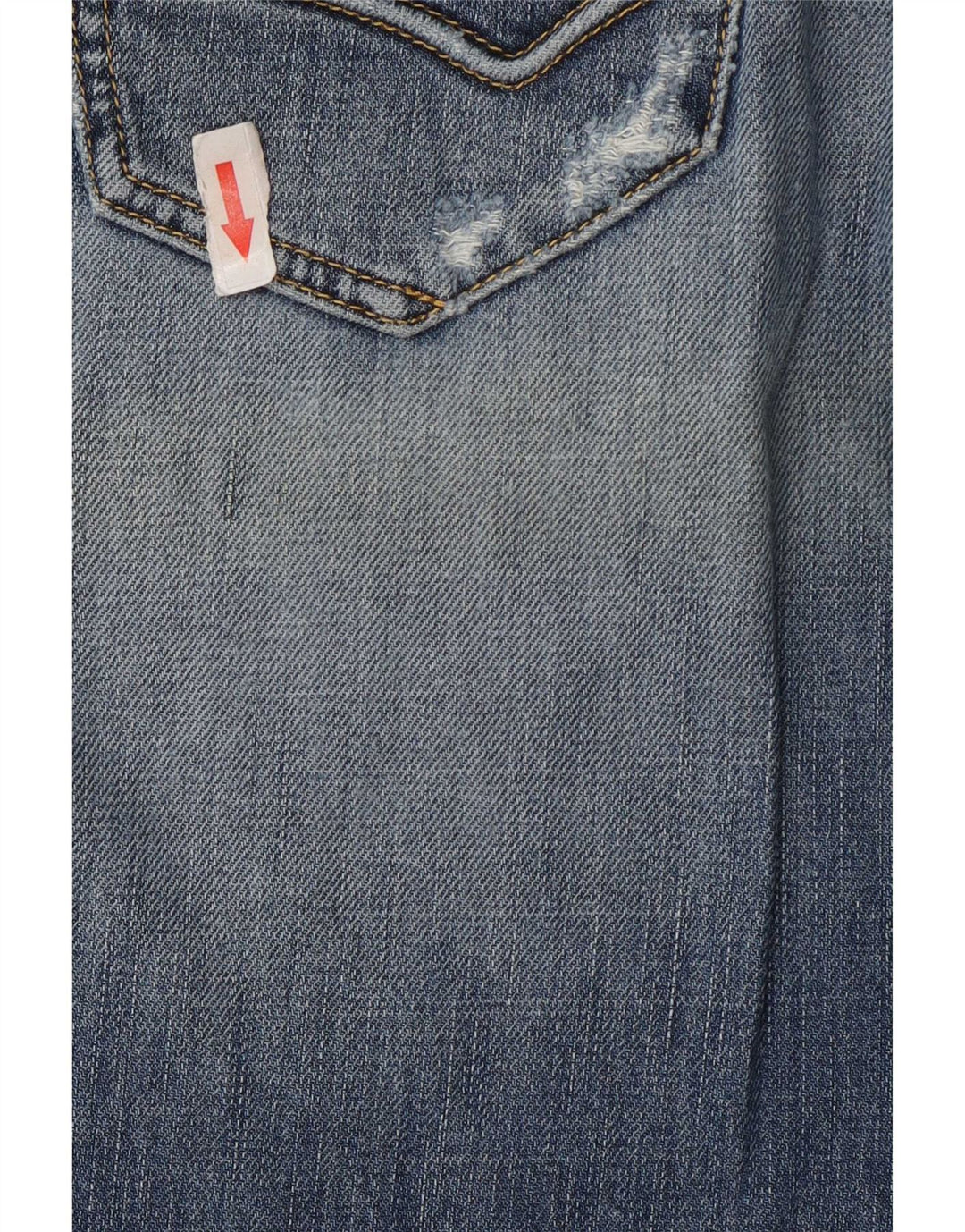 Gas Dame Distressed Straight Jeans W30 L30 Blå Bomuld