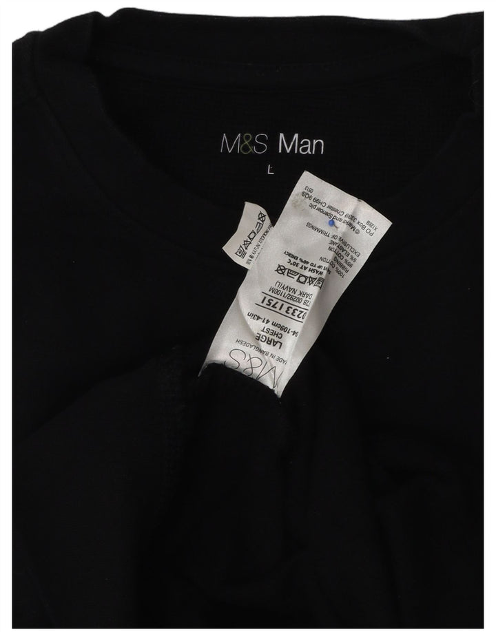 Marks & Spencer Sweatshirt til mænd Stor marineblå bomuld