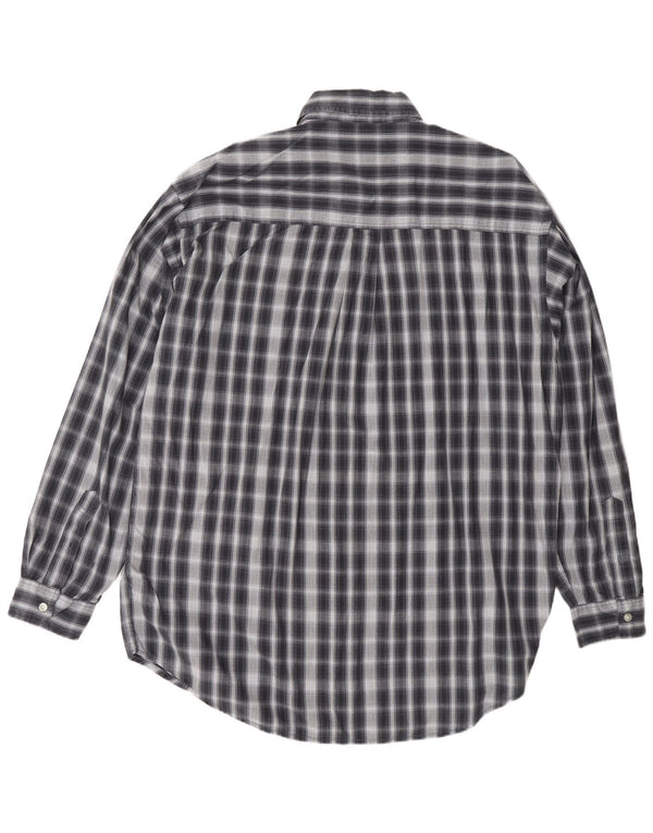 SCOTCH & SODA Herreskjorte Stor marineblå ternet bomuld Classic