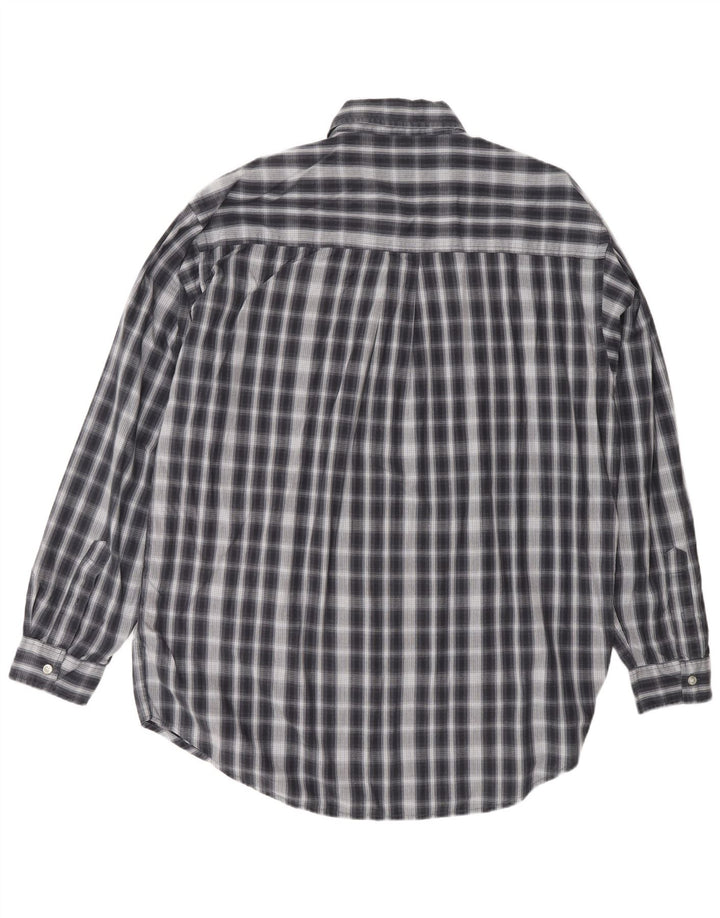 SCOTCH & SODA Herreskjorte Stor marineblå ternet bomuld Classic
