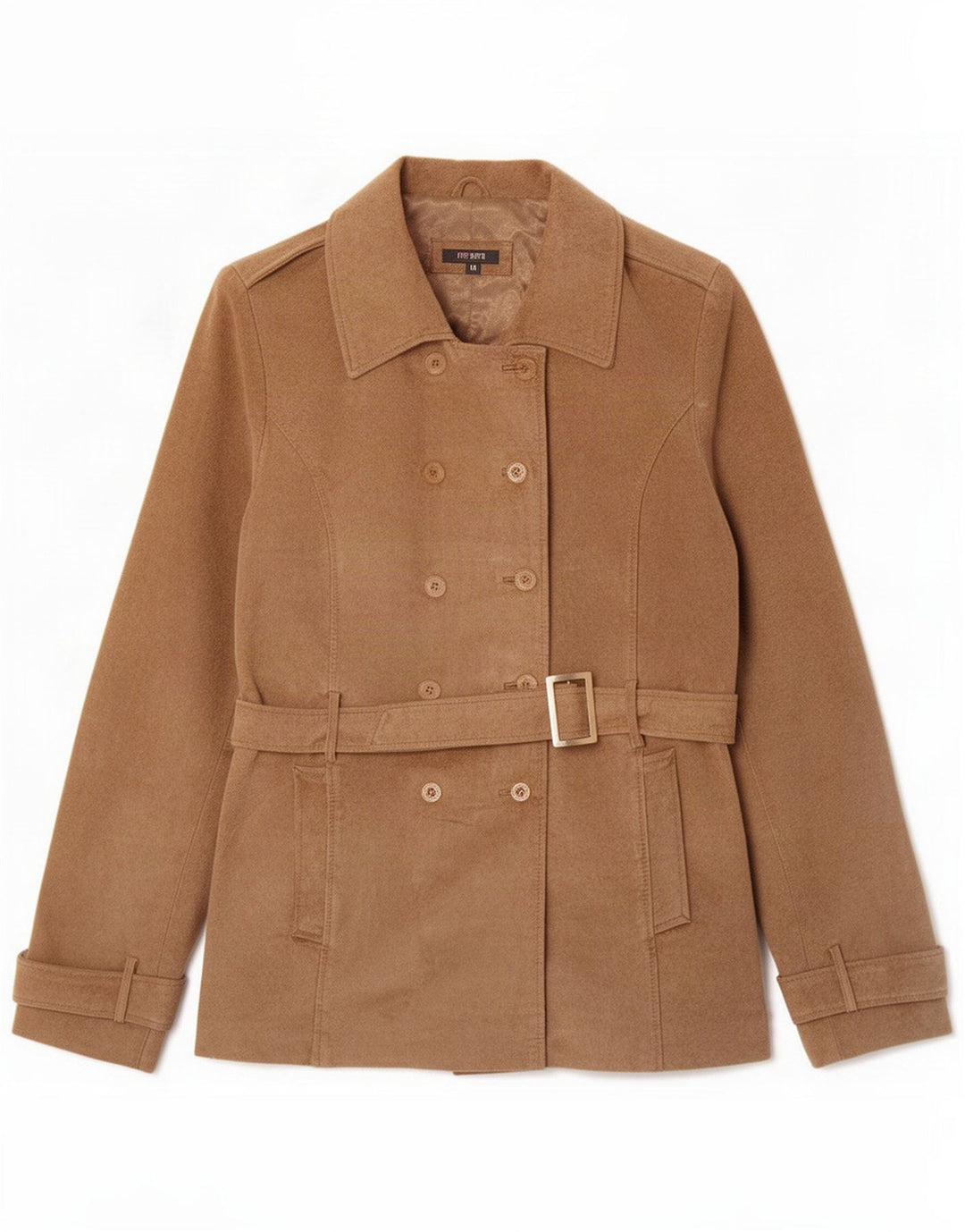Peter Werth Dame Ruskindsjakke UK 18 XL Beige Læder Klassisk