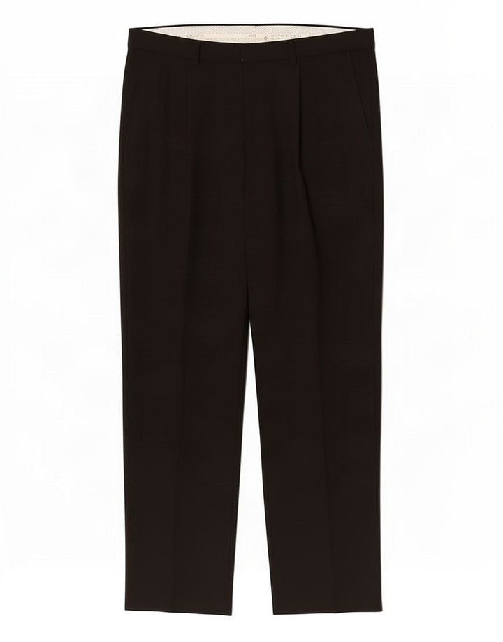 Marks & Spencer Straight Chino-bukser til mænd W34 L29 Sort polyester