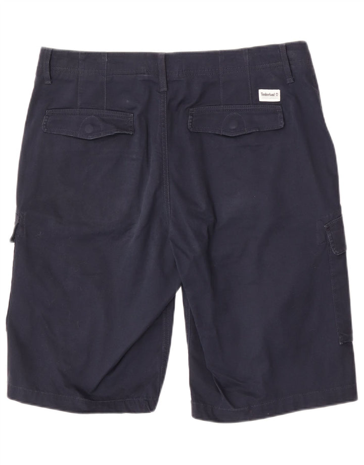 Timberland Herre Cargo Shorts W34 store marineblå bomuld