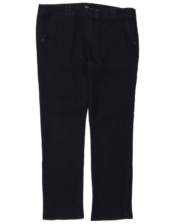 M&Co Dame Straight Jeans UK 18 XL W38 L30 Marineblå Bomuld