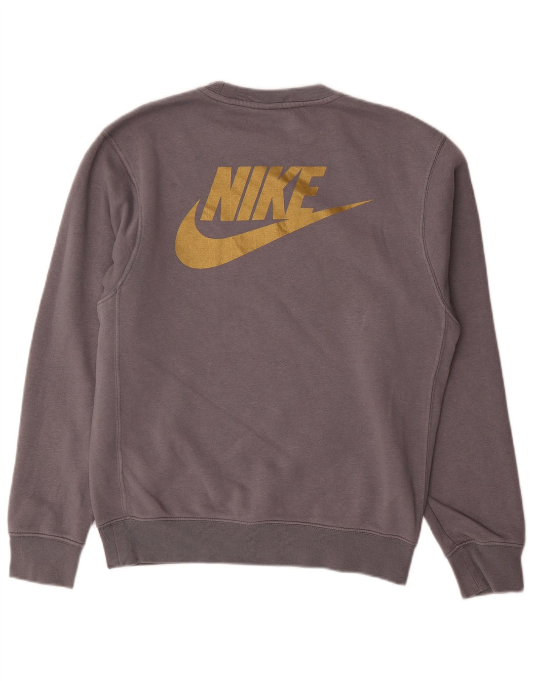 NIKE Herre Swoosh Grafisk Sweatshirt Jumper XS Grå Bomuld