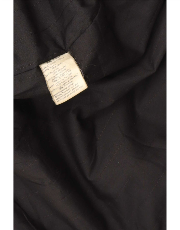 Gianni Versace læderjakke til kvinder UK 18 XL sort læder