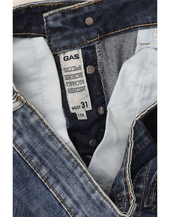 GAS Womens Slim Jeans W31 L34 Blue Cotton
