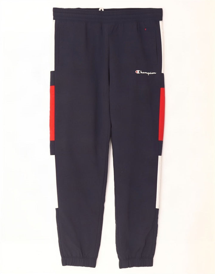 Champion Herre træningsdragt Bukser Joggers Large Navy Blue Colourblock