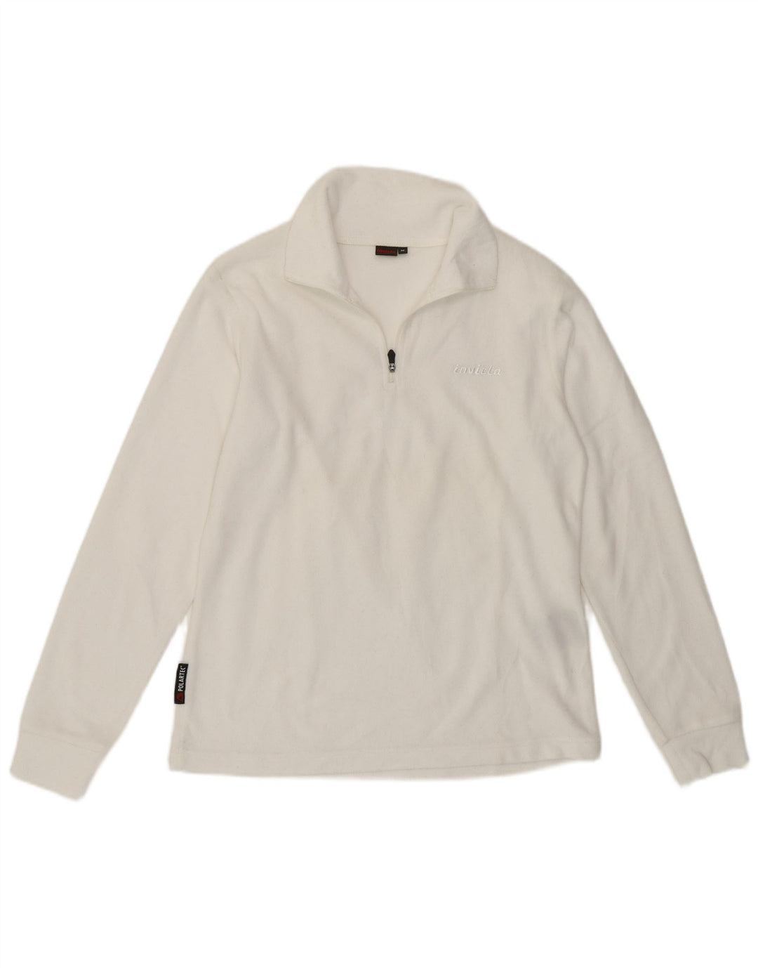 Invicta Fleece Jumper med lynlås til kvinder UK 14 Medium White Polyester