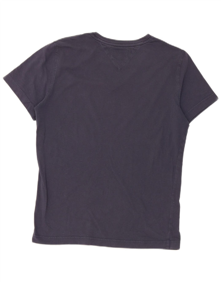 Tommy Hilfiger Dame T-Shirt Top UK 10 Small Navy Blue