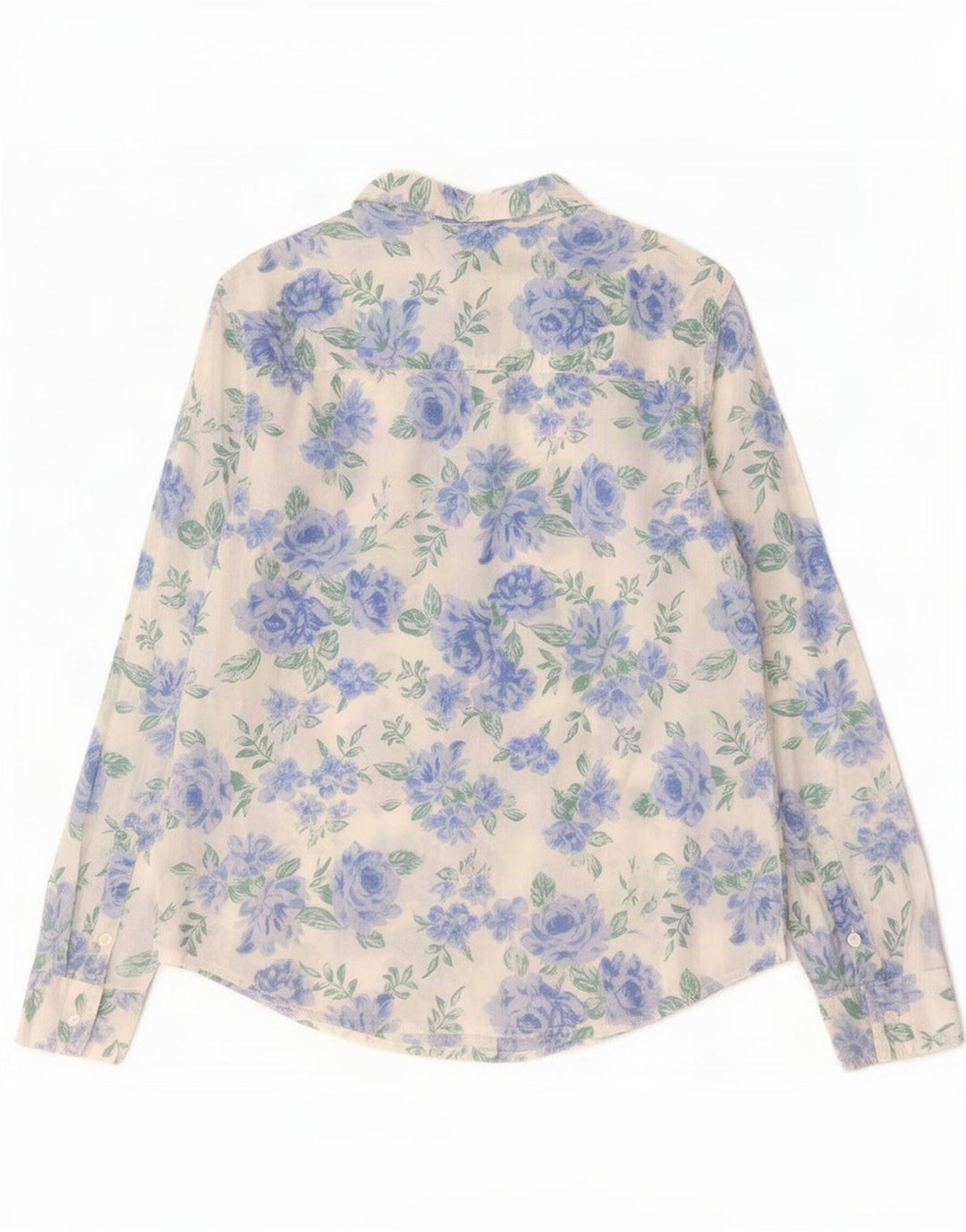 Benetton Dameskjorte UK 14 Medium White Floral