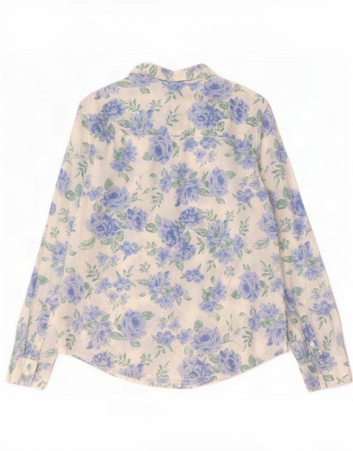 Benetton Dameskjorte UK 14 Medium White Floral