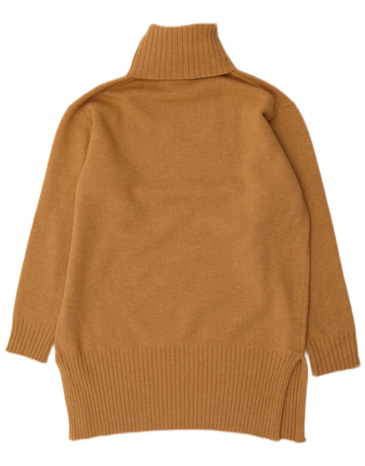 MAX MARA Dame Oversized rullehals sweater UK 10 Lille brun uld