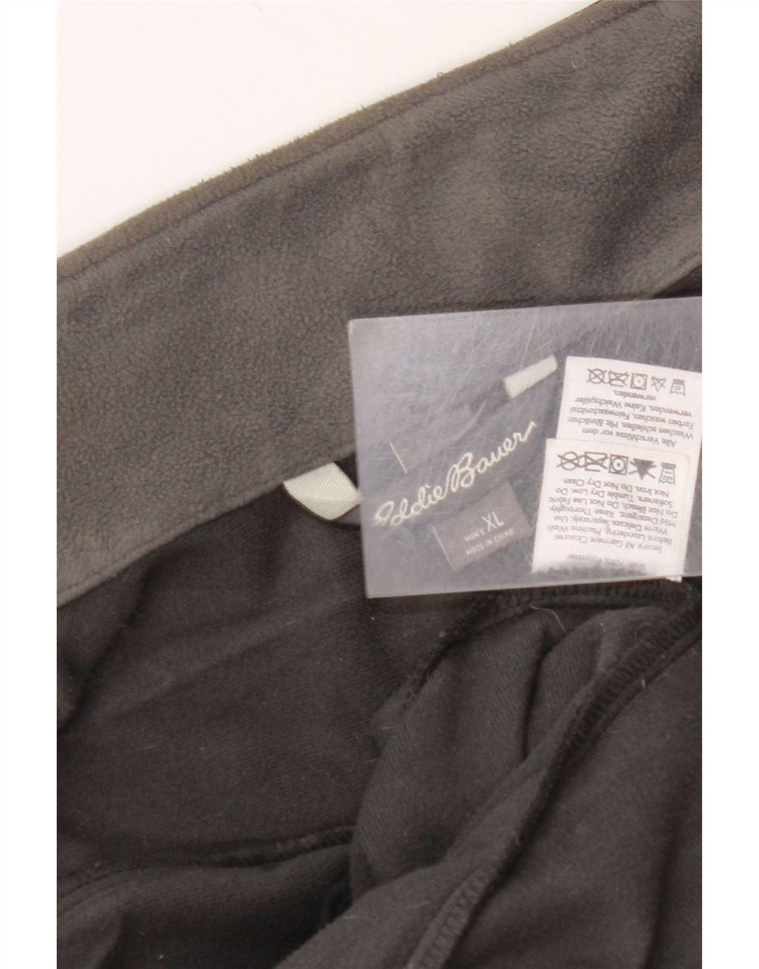 EDDIE BAUER Herre Windbreaker Jacket UK 42 XL Sort Polyester