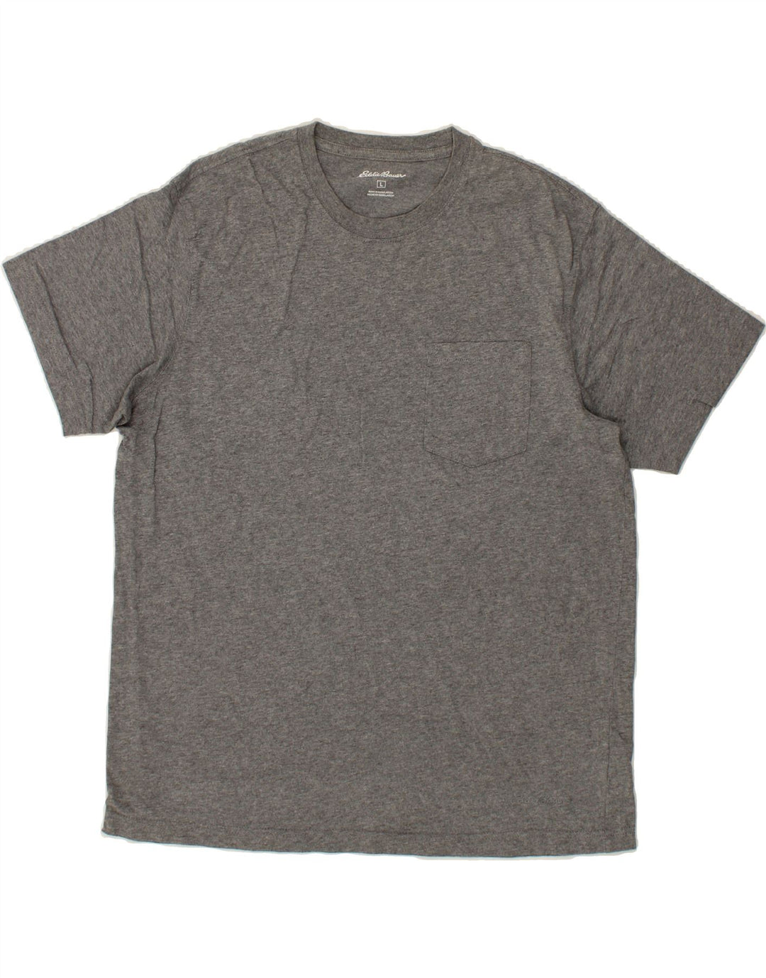 EDDIE BAUER Mens T-Shirt Top Large Grey Cotton Vintage Eddie Bauer and Second-Hand Eddie Bauer from Messina Hembry 