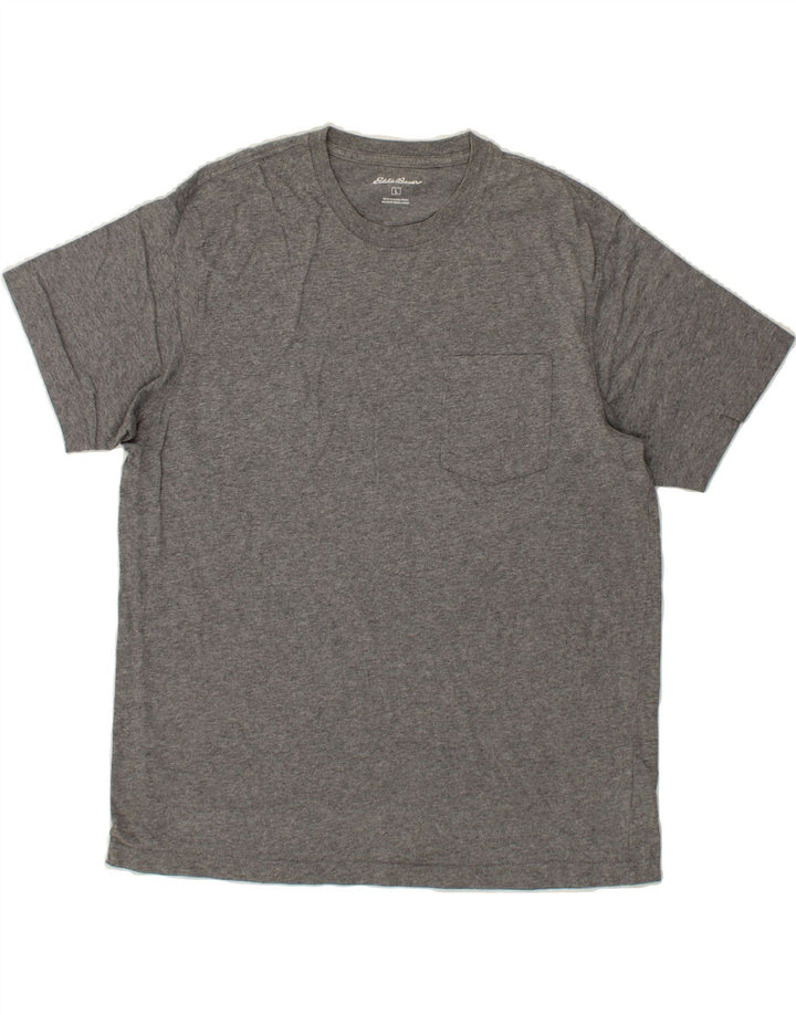 EDDIE BAUER Mens T-Shirt Top Large Grey Cotton Vintage Eddie Bauer and Second-Hand Eddie Bauer from Messina Hembry 