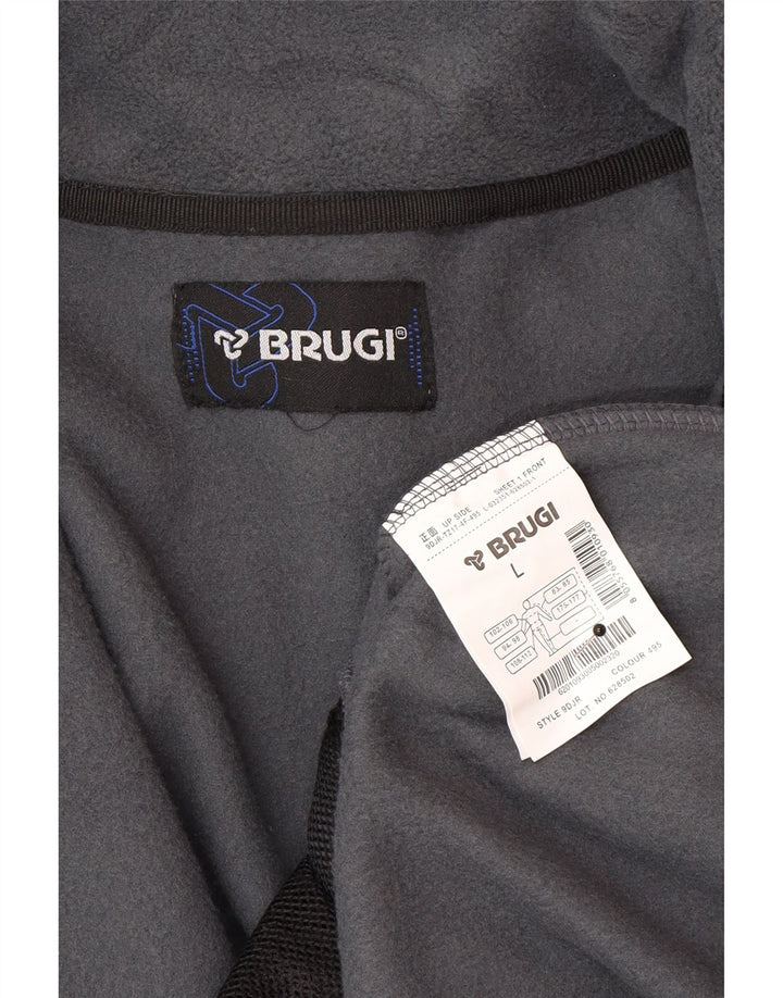 Brugi Herre Fleecejakke UK 40 Stor Grå Polyester