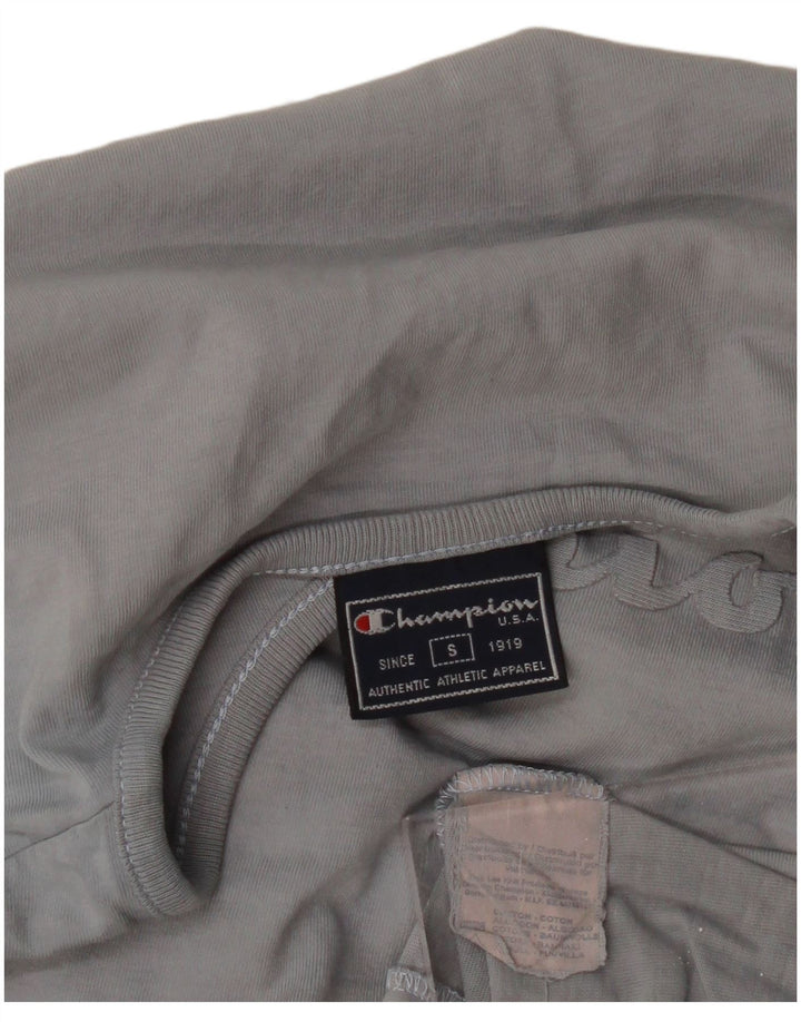 CHAMPION Kvinder grafisk T-shirt top UK 10 Lille marineblå bomuld