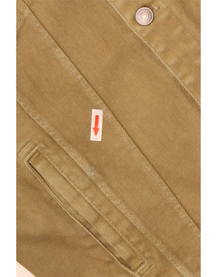 Zara Herre denimjakke UK 38 Medium Khaki