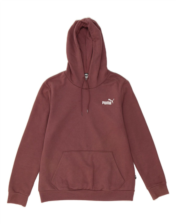 PUMA Womens Hoodie Jumper UK 14 Medium Maroon Cotton Vintage Puma and Second-Hand Puma from Messina Hembry 