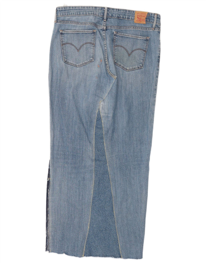 Levi's Dame 711 Midi denimnederdel W30 Medium Blue Bomuld