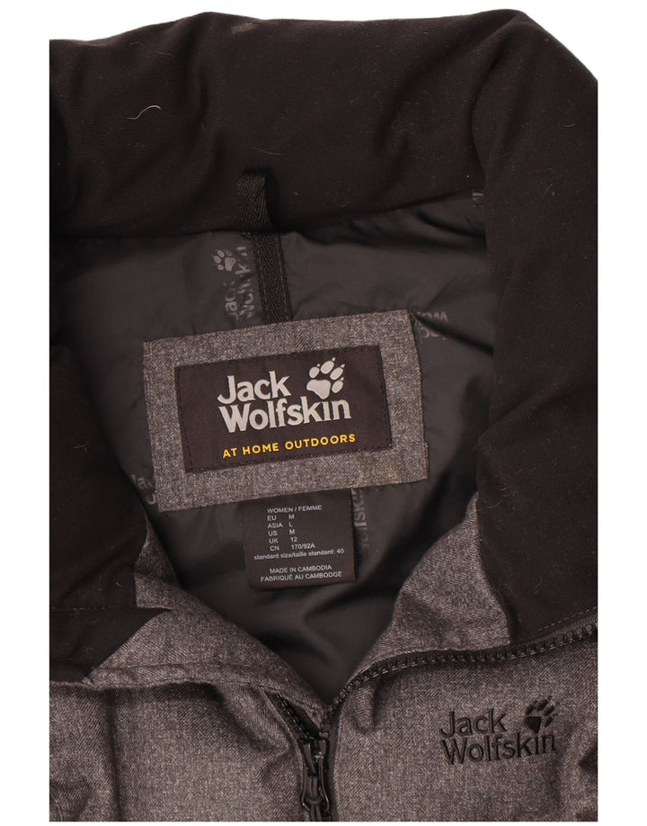 Jack Wolfskin Womens Polstret Gilet UK 12 Medium Grey Polyester