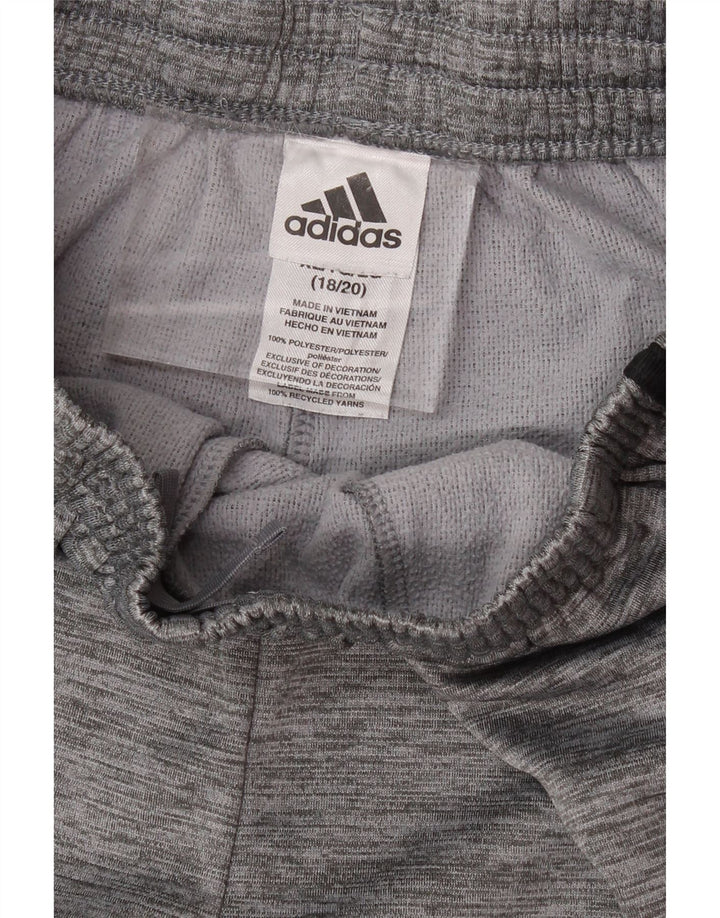 ADIDAS Womens Tracksuit Trousers UK 18/20 XL  Grey Flecked Polyester Vintage Adidas and Second-Hand Adidas from Messina Hembry 