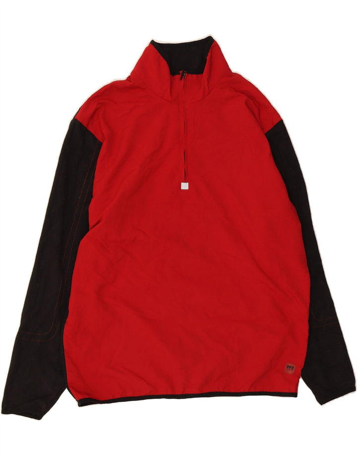 IZOD Mens Zip Neck Pullover Tracksuit Top XL Red Colourblock Polyester Vintage Izod and Second-Hand Izod from Messina Hembry 