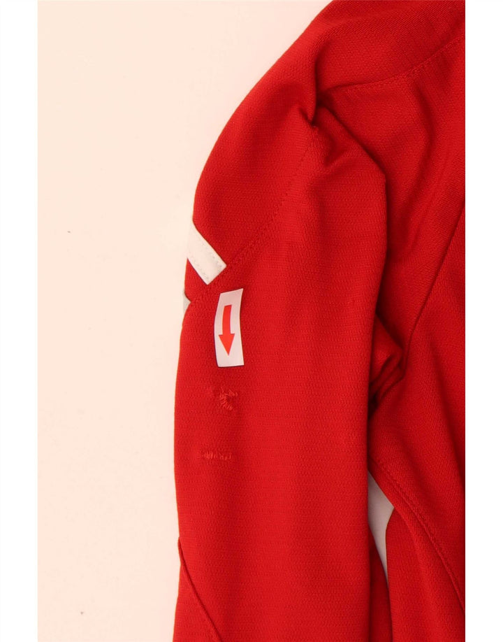 Adidas træningsdragt topjakke til kvinder UK 10 Lille rød Colourblock Polyester