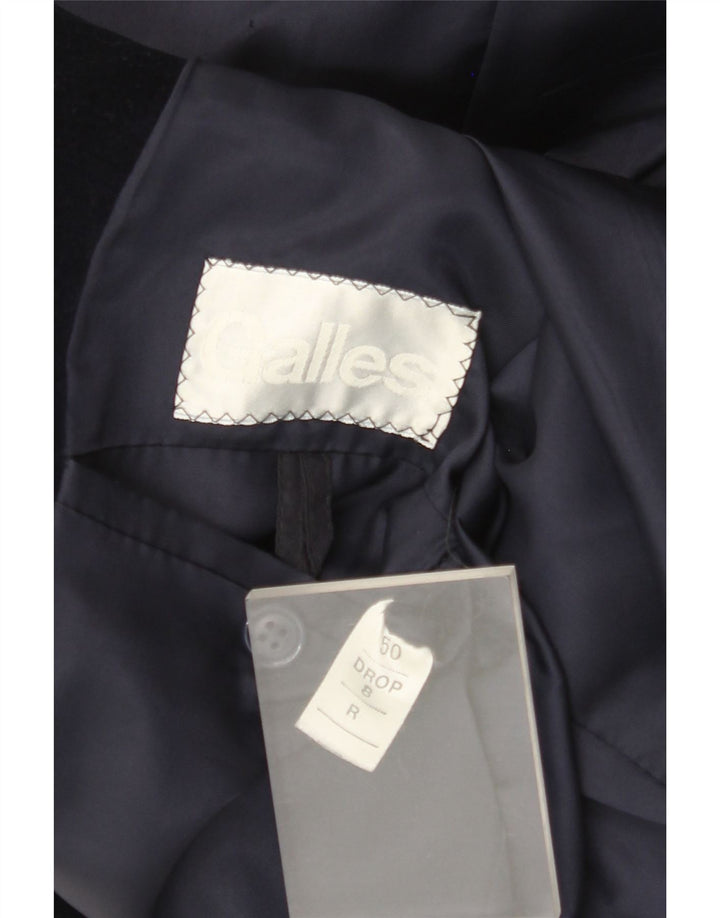 Vintage Herre 2-knaps Velvet Blazer Jacket IT 50 Large Navy Blue