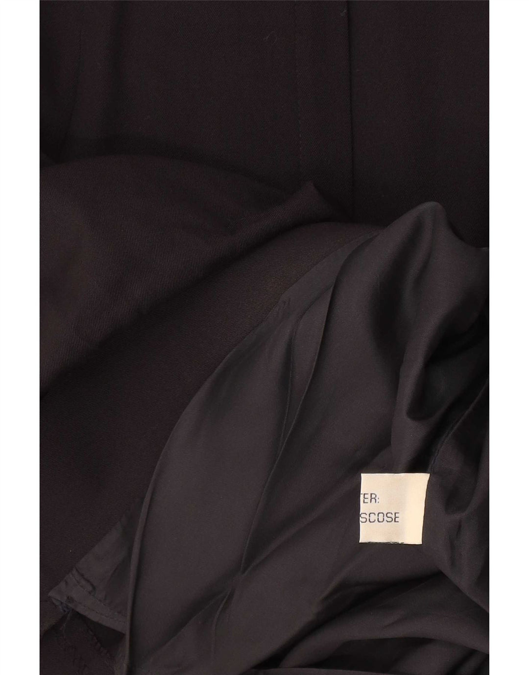 Vintage kvinders højtaljede midi-nederdel W28 Medium Black