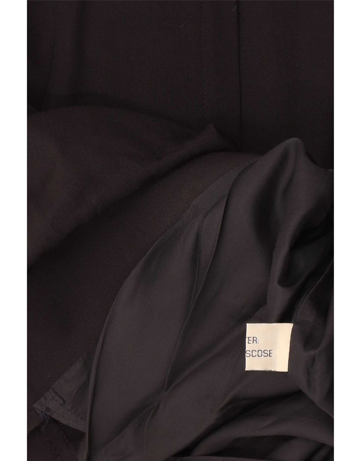 Vintage kvinders højtaljede midi-nederdel W28 Medium Black