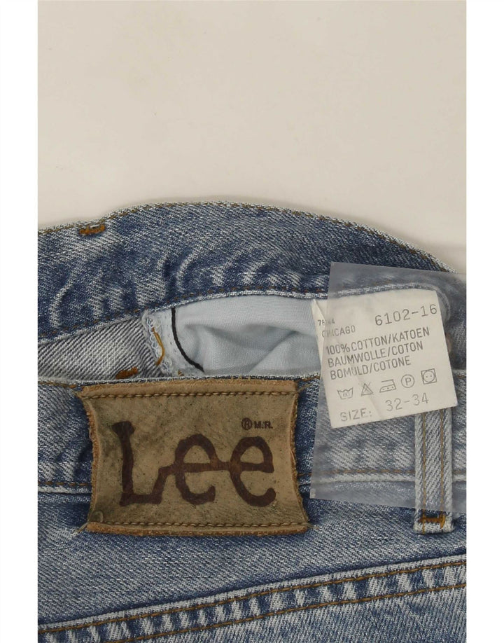 Lee Straight Jeans til mænd W32 L34 blå bomuld