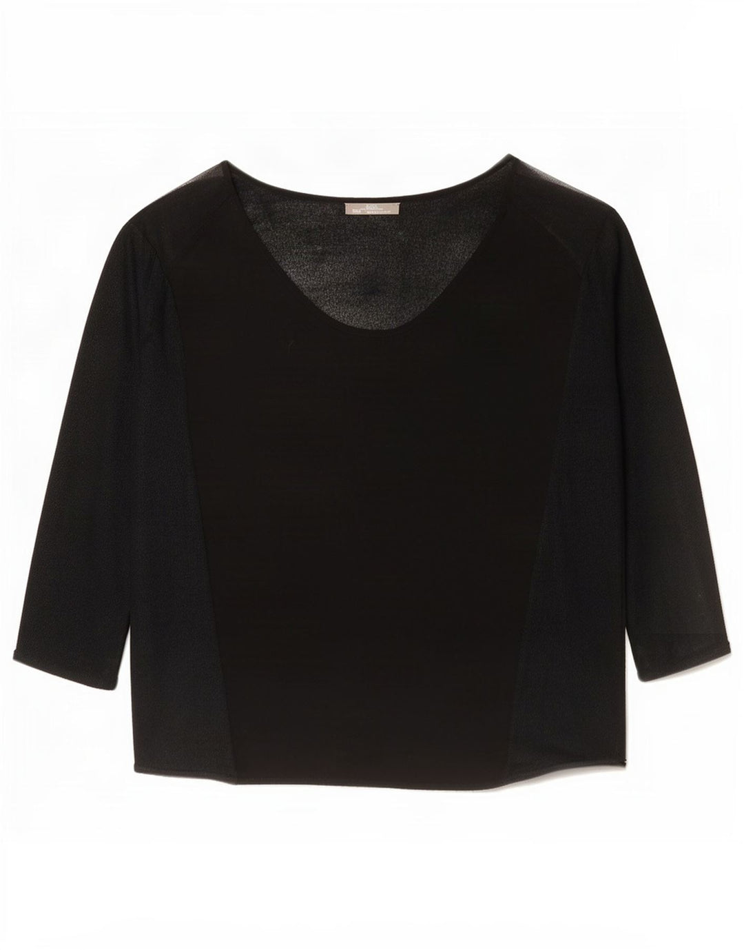 Zara Dame Oversized Top 3/4 ærme UK 14 Medium Sort