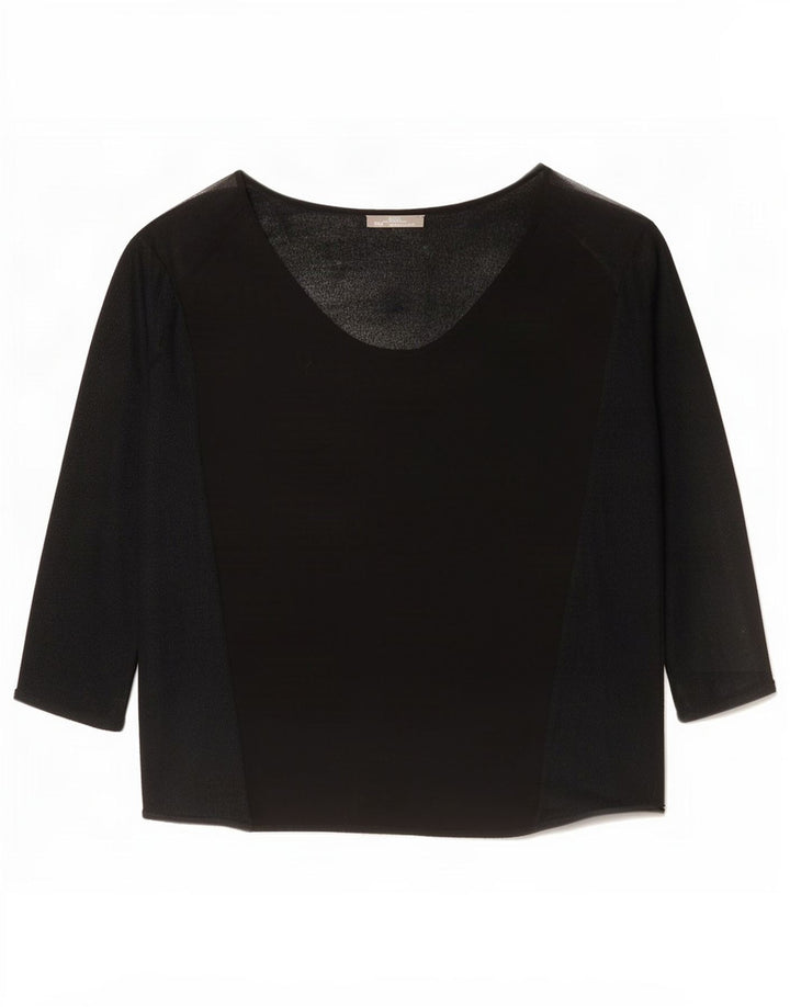 Zara Dame Oversized Top 3/4 ærme UK 14 Medium Sort