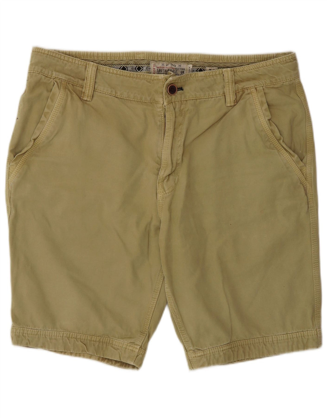 Fat Face Herre Chino Shorts W36 Stor Khaki Bomuld