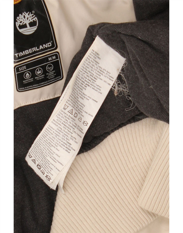 Timberland Herre Hooded Bomber Jacket UK 38 Medium Beige Bomuld