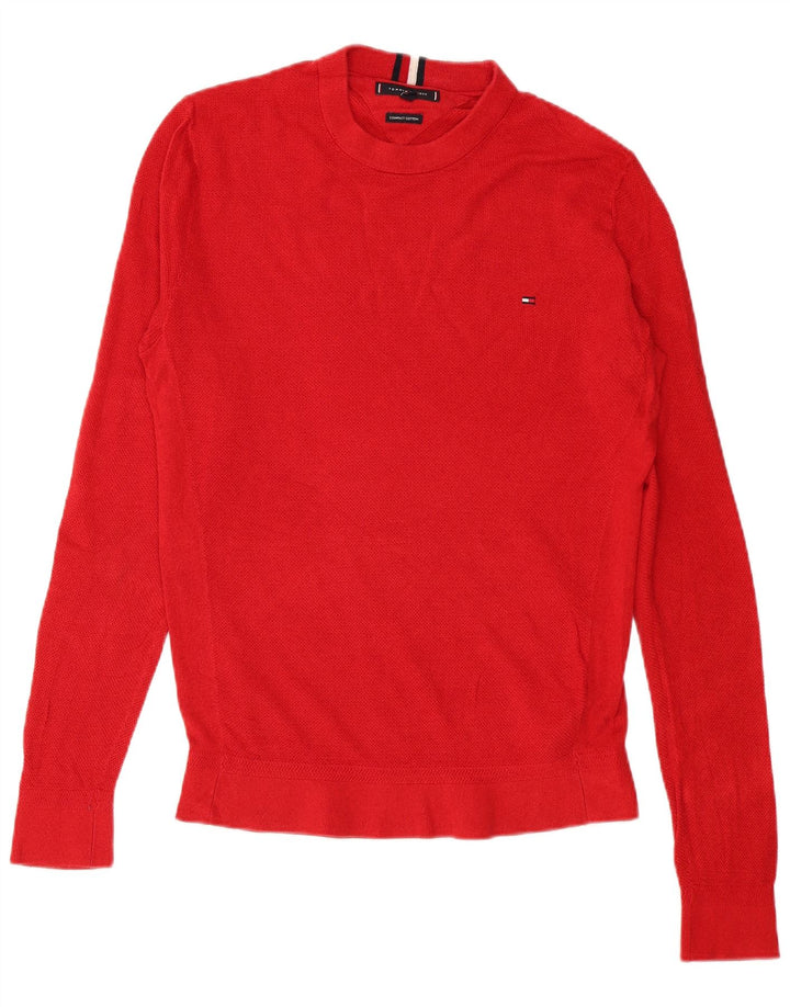 TOMMY HILFIGER Herre sweater med rund hals, stor rød bomuld