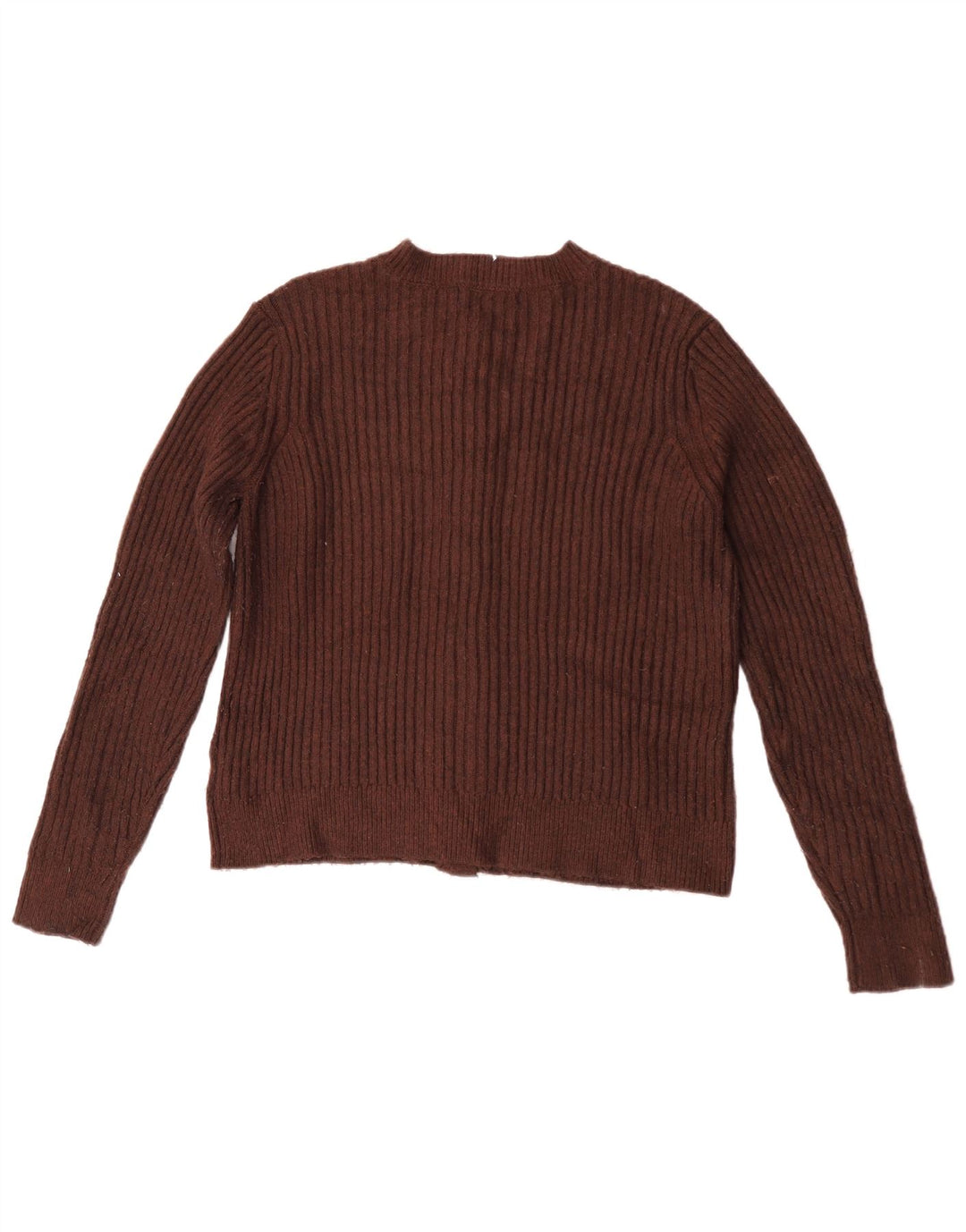 Marks & Spencer Dame Cardigan Sweater UK 14 Medium Brun Polyester