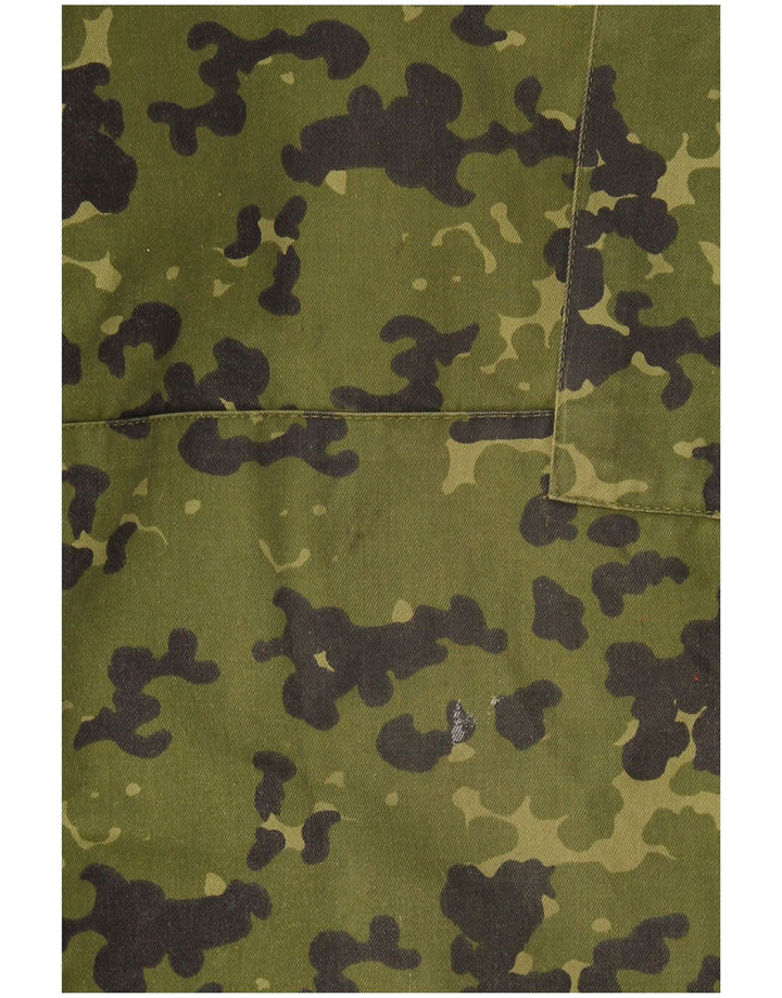 Vintage Straight Cargo Bukser til mænd W34 L32 Khaki Camouflage Polyester