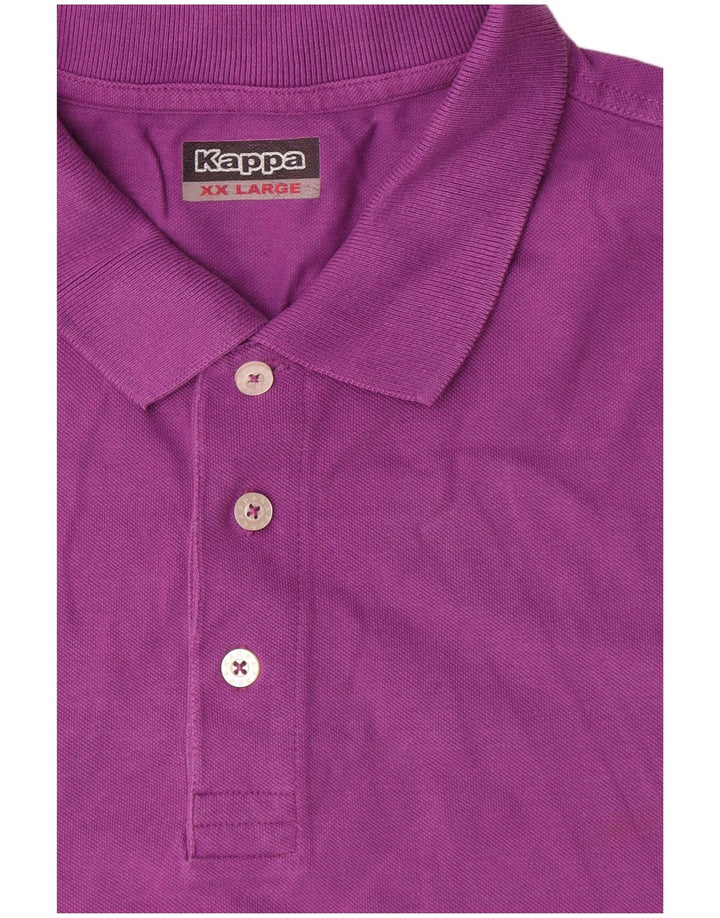 Kappa herre poloshirt 2XL lilla bomuld